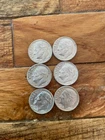 LOT OF (6) Circulated U.S. Silver Franklin Roosevelt Dimes  1946-1953