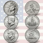 2026 P Semiquincentennial & 1976 Bicentennial Half Dollar + "Ike Silver Dollar"!