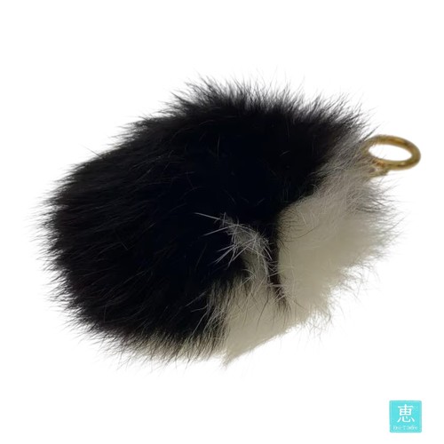 Llavero FENDI Pom Pom Charm Negro Blanco - Imagen 3 de 7