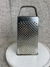Vintage Stainless Steel Four Sided Box Vegetable Cheese Grater Slicing Shredder