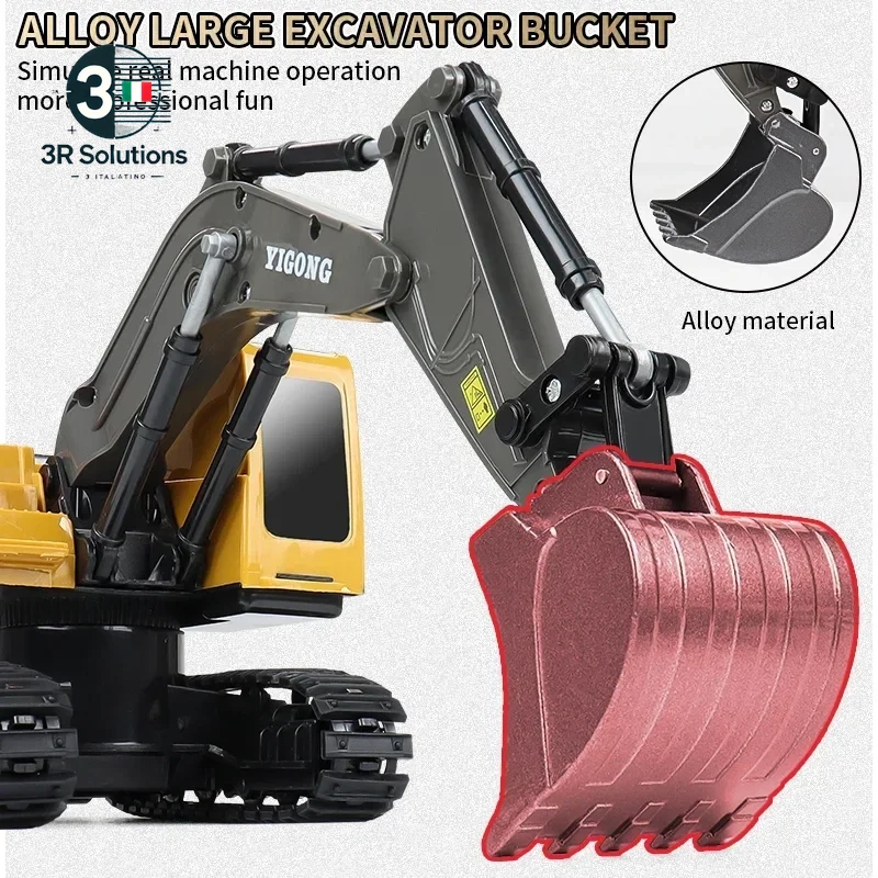 Nuovo RC Escavatore Di Controllo Remoto Camion in Lega 2.4G RC Crawler Ingegneri - Immagine 4 di 4