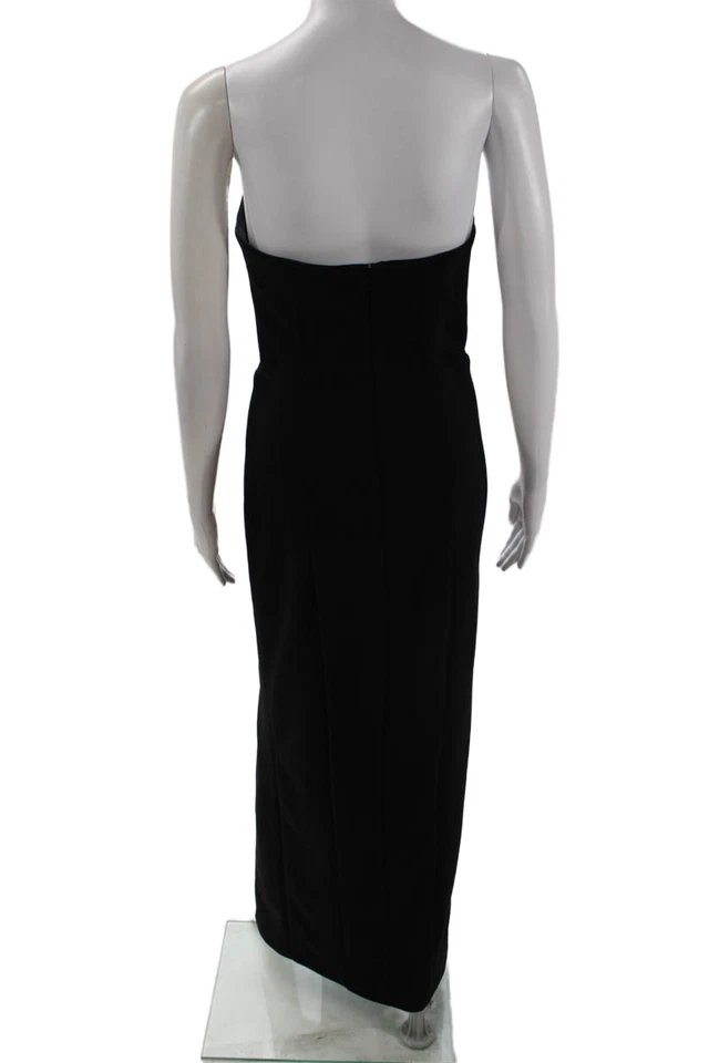 Vestido vaquero Betsey & Adam para mujer negro sin mangas largo cremallera talla 4 Foto 3 de 4