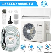 9000 BTU Mini Split Air Conditioner & Heat Pump Ductless AC 19 SEER2 115V ,w/Kit