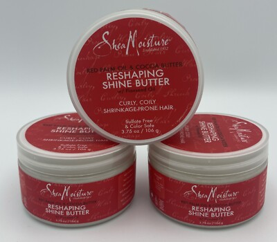 Shea Moisture Red Palm Oil & Cocoa Butter Shine Butter 3.75oz Lot Of 3