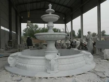 INCREDIBLE MARBLE ESTATE EUROPEAN DESIGN 3 TIER CORNUCOPIA FOUNTAIN - CMF3