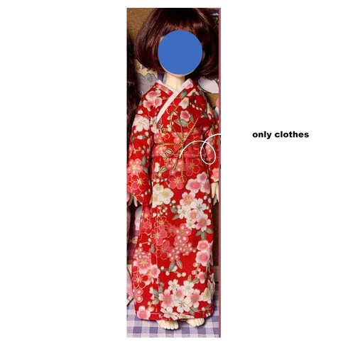 30cm Doll's Clothes Kimono 1/6 Fat Bjd Doll Sakura Flower Diy Toys Accessories - 第 9/15 張圖片