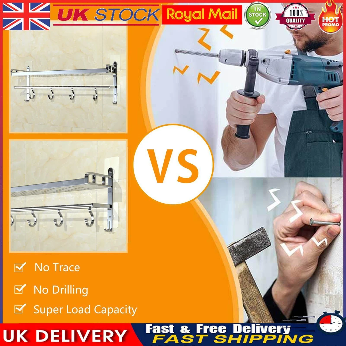 Sticky Wall Screw Hanging Nail Drill-free Waterproof Screw-free Sticker  Pendant No Trace Heavy-duty Sticky Wall Screw Hook Kit