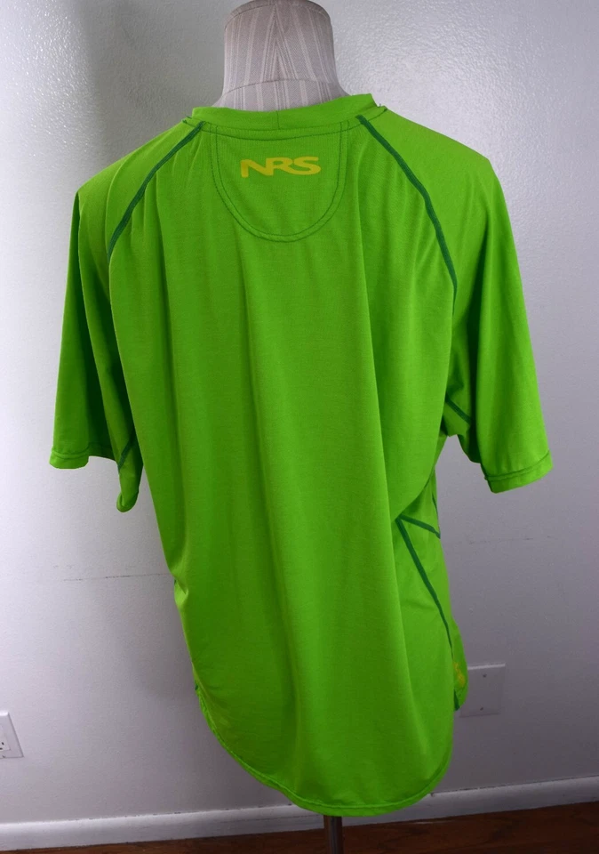 Camisa NRS Hombre Manga Mediana Verde Surf Performance Ligera H2 Core Seda Foto 3 de 4