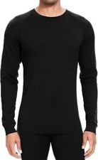 Herren 100 % Merinowolle Base Layer Top Ski Winter Thermo Unterwäsche Shirts