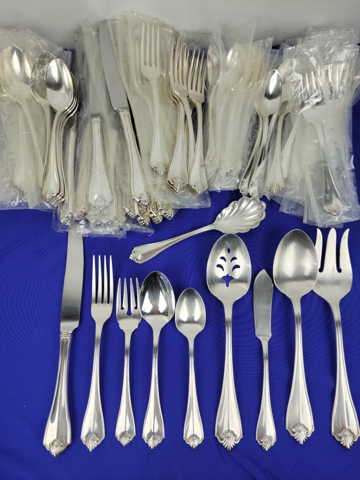 Oneida King James Flatware Glossy Classical Triangular Flourish Handle Choice eBay