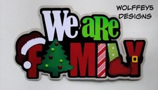 CRAFTECAFE family XMAS KID TITLE premade paper piecing scrapbook diecut piecE