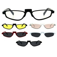 Mens Vintage Goth Rectangular Plastic Futurism Pimp Sunglasses