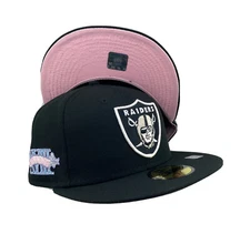 Las Vegas Raiders New Era Super Bowl XVlll  Pop Sweat 59 fifty fitted black cap