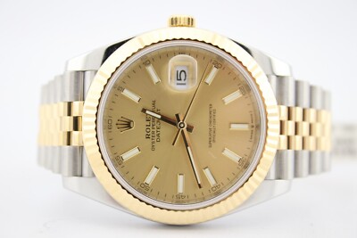 Rolex Datejust 41 Champagne Dial 18k Yellow Gold and Steel Jubilee