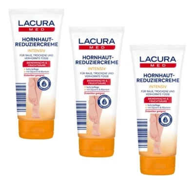 ✅Lacura Med Hornhaut Reduziercreme 3 x 100 ml Creme Intensiv✅