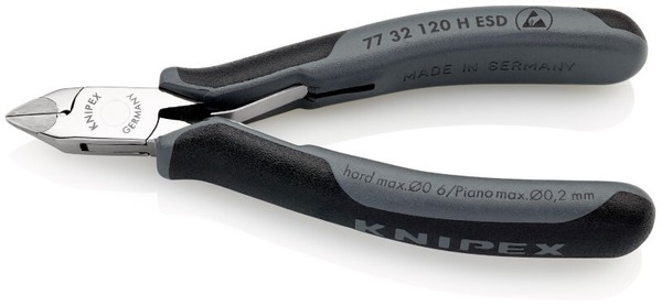 Knipex 77 32 120 H Esd Elektronik-Seitenschneider Mit Eingesetzter Hartmetallsch-image