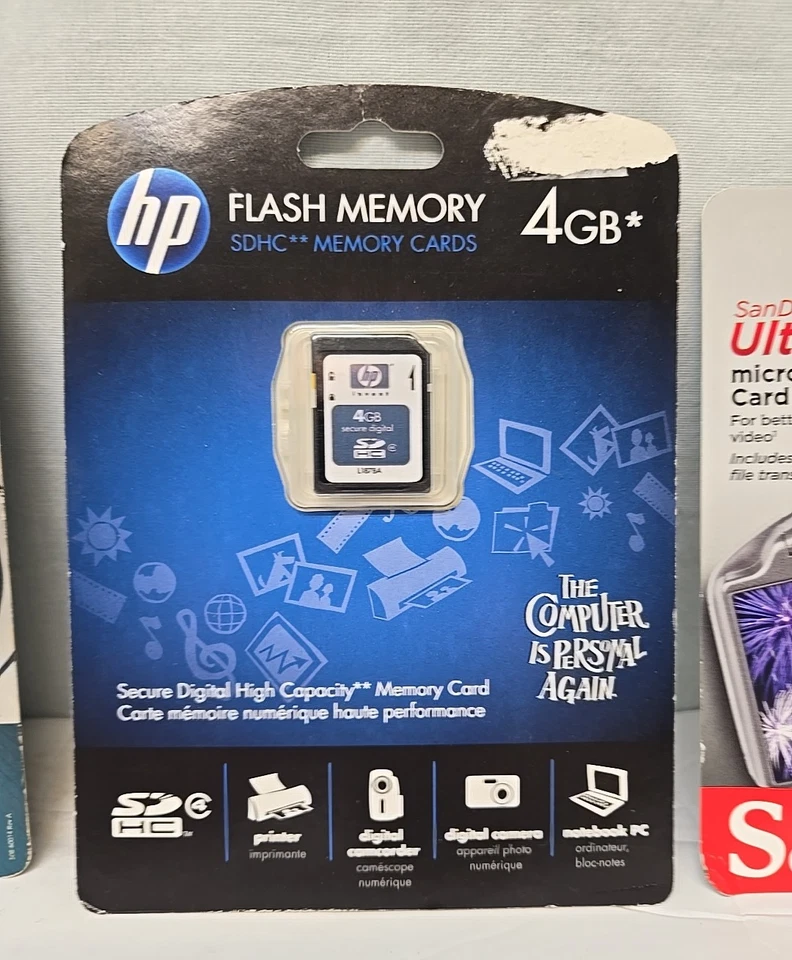 SanDisk Ultra Plus 64GB microSD, Hp Flash 4GB, Lexar Platinum II 4gb Memory Card - Image 3 of 4