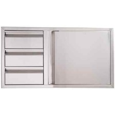 Buck Grill Outdoor Cabinets 39-Inch Stainless Steel Access Door / Triple Draw...