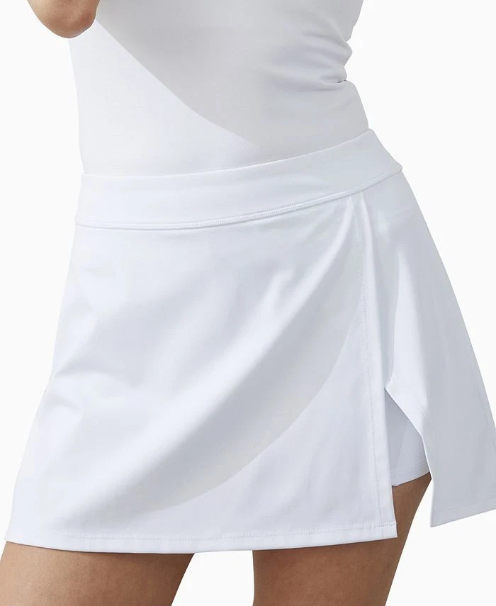 Cotton On Body WHITE Women s Smoothing Side Split Tennis Mini Skirt M