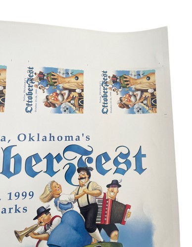 Vintage 1999 Tulsa Oklahoma’s October Fest 23”x35” Poster Rough Draft - Bild 5 von 5