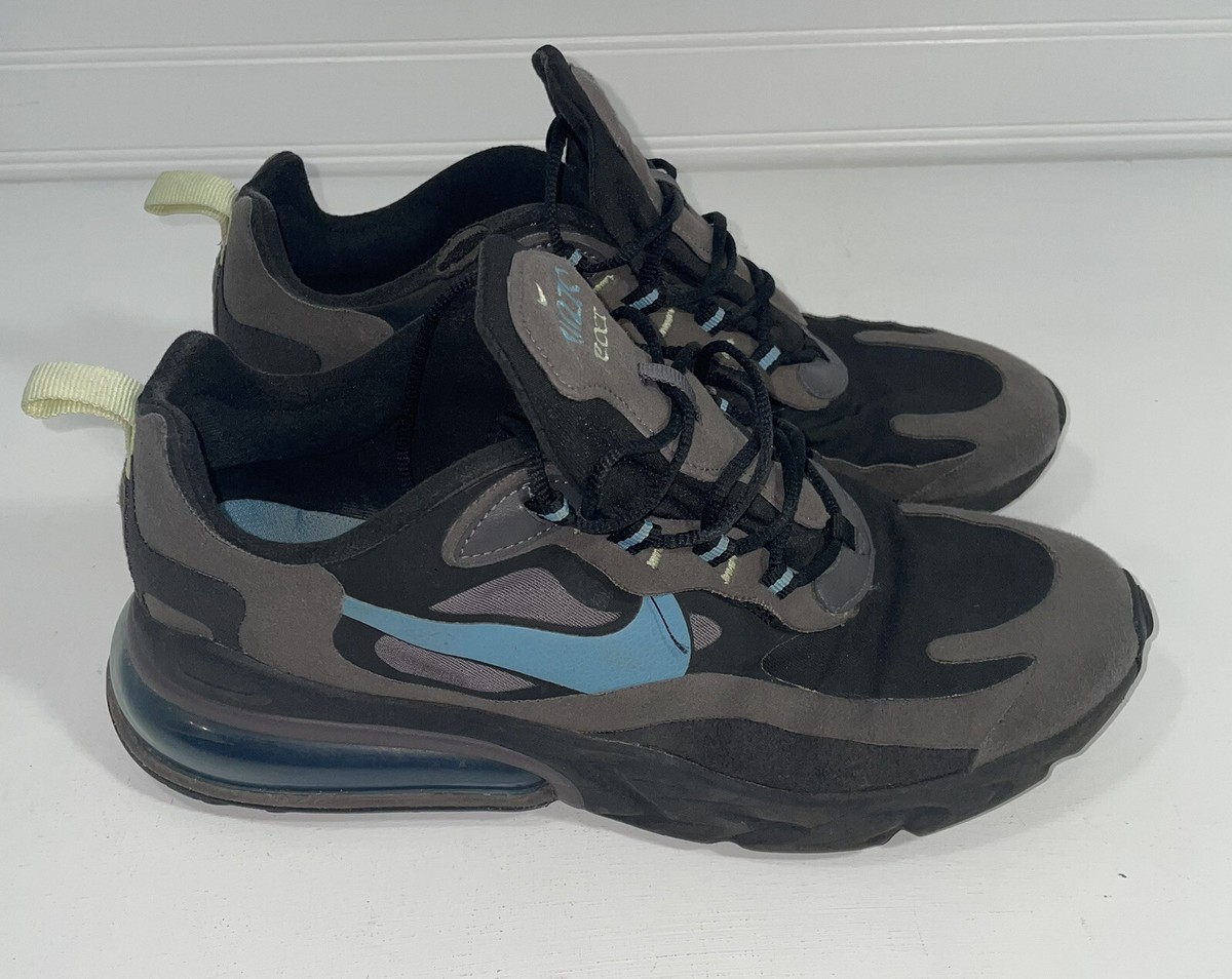 Nike Air Max 270 React Mens 8 Gray Blue CI3866-001 Nike Air Max 270 React Jetstream Black Cerulean Thunder Gray  main image 3