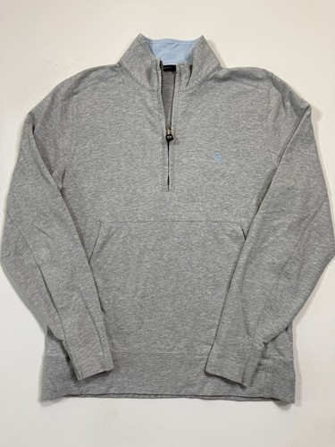 B Draddy Jacke Herren klein grau 1/4 Viertel Reißverschluss Performance Golf Shoreacres Schläger
