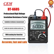   DT-6605 High Voltage Insulation Tester Large 6000 Counts Digital Display ✦KD#