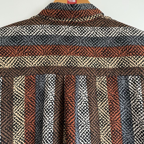 Vintage 80s Ladies Blouse Retro Striped Patterned Shirt with Shoulder Pads 10 - Picture 7 of 7