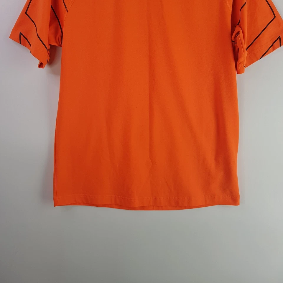 Camisa ASICS Motion Dry Para Hombre Talla M Naranja Neón Ropa Activa Elastizada Logo Camiseta Foto 3 de 4