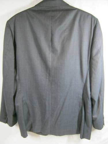 Z Zegna Striped Sport Coat Wool Silk Blend Blazer Suit 56R Gray 3 Button - Picture 8 of 15
