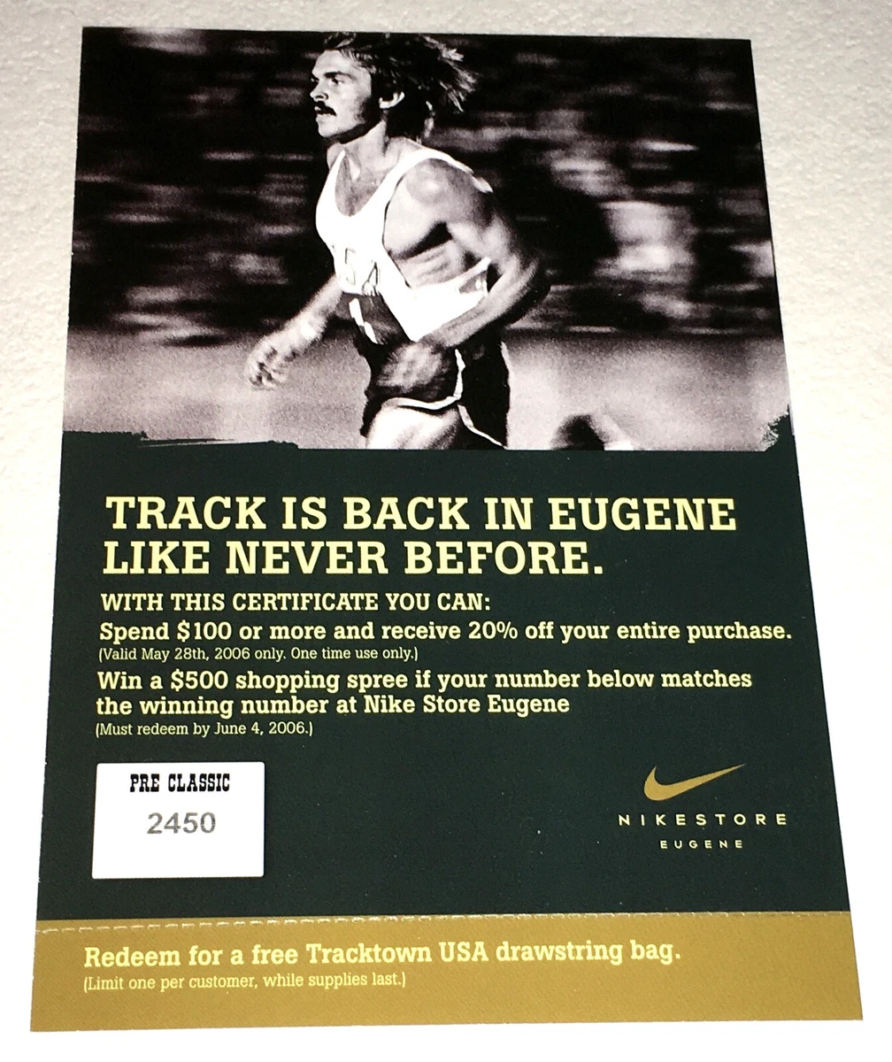 fenomeen drempel beeld STEVE PREFONTAINE * PRE CLASSIC MINT NIKE PROMO PHOTO CARD 2006 HAYWARD  FIELD | eBay