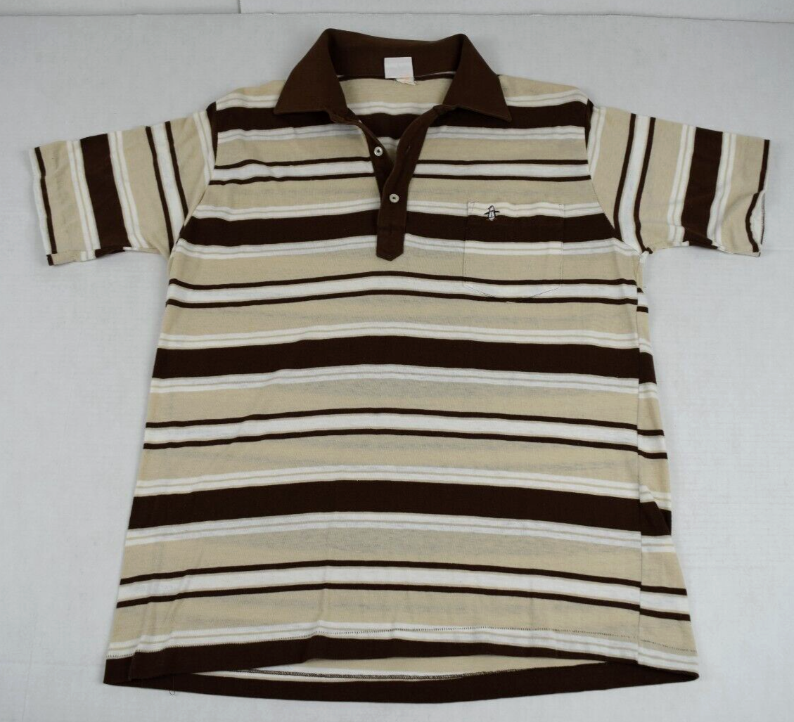 Penguin Shirt VTG Grand Slam Munsingwear Size M/L 70s 80s Tan