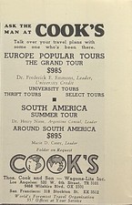 Cook's Tours Europe S America San Francisco Los Angeles Vintage Print Ad 1938