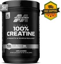 Creatine Monohydrate Powder MuscleTech Platinum Pure Micronized Muscle Recovery