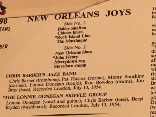 CHRIS BARBER & LONNIE DONEGAN -New Orleans Joys ~DECCA 10" 1198 {uk press} RARE - Picture 3 of 4