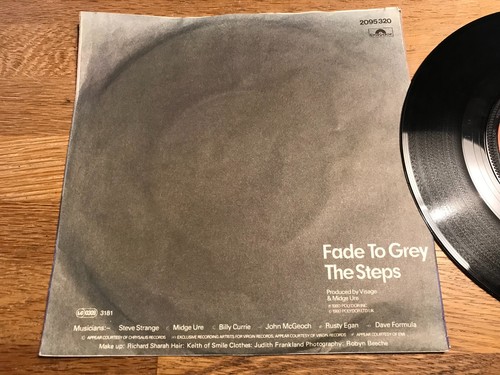 VISAGE & MIDGE URE "FADE TO GREY / THE STEPS" 1980 POLYDOR RECORDS WEST GERMANY* - Imagen 11 de 12