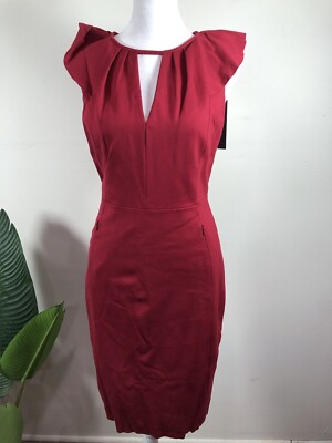 Elie Tahari Red Adalynn Dress USA 2