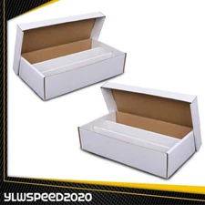 2PCS 3000 Count 3 Row Super Shoe Cardboard Trading/Gaming Card Storage Boxes