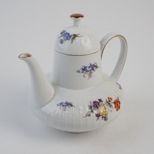 Edelstein Bavaria Teekanne Blumendekor Handbemalt