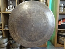 60cm Gong TamTam Nepalese Etched Gong Meditation Sound Therapy Gong Bath Note B2