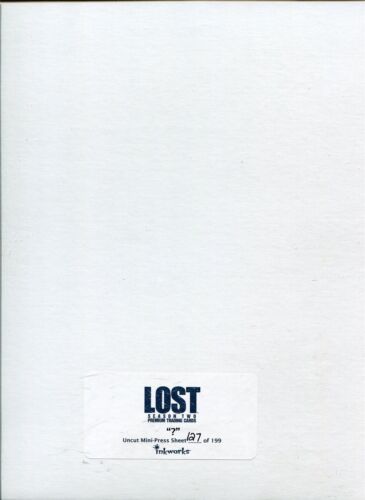 Lost Season 2 ''?'' Uncut Mini Press Sheet Ltd / 199 - Foto 1 di 1