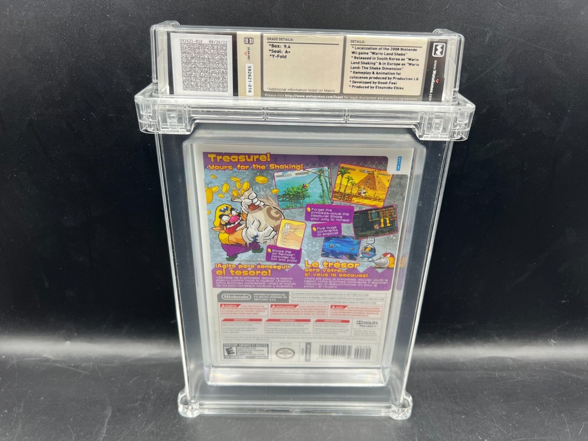 Wario Land: Shake It! Nintendo Wii WATA 9.4 A+ FACTORY SEALED MINT