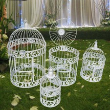 Wedding Decorative Birdcage Gift Card Holder Metal Wall Hanging Latern Bird Cage