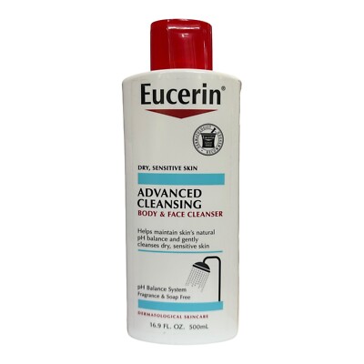 Eucerin Advanced Cleansing Body Face Cleanser pH5 Balance 16.9 oz Dry Sensitive