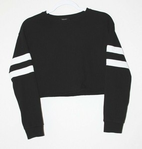 Forever 21 para Mujer de blanco y negro Recortada Suéter Sudadera, tamaño  medio, usado en excelente estado | eBay