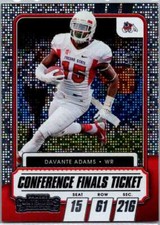 2021 Davante Adams #32 Panini Bulldogs Conference Finals Ticket 87/99 MFBC #103