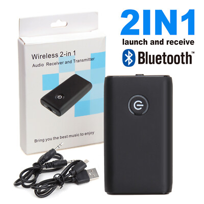 Bluetooth 5.0 Transmitter Receiver 2 IN 1 Wireless Audio 3.5mm Jack Aux Adapter