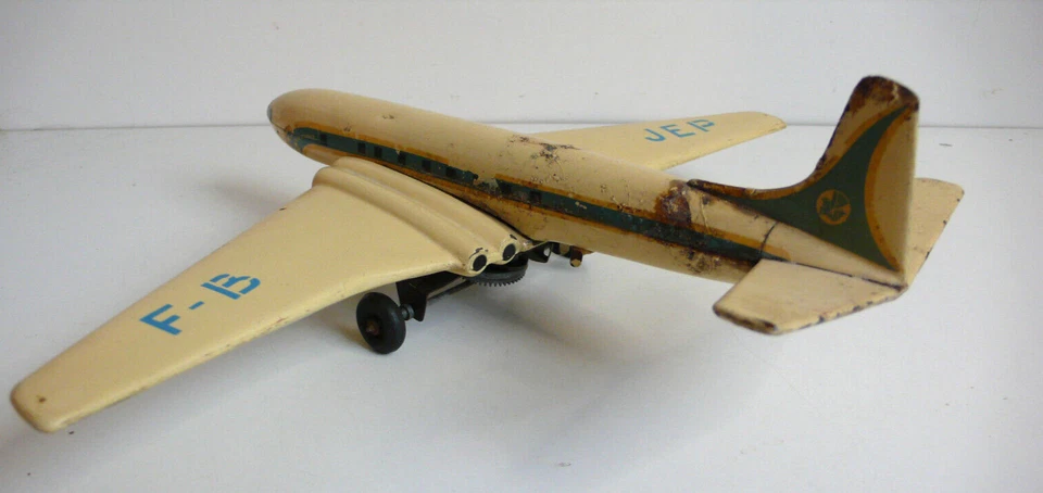 JEP ANCIEN RARE AVION "COMET" TÔLE 1964 ÉTAT DE JEU 29 x 35 cm - Photo 4/4