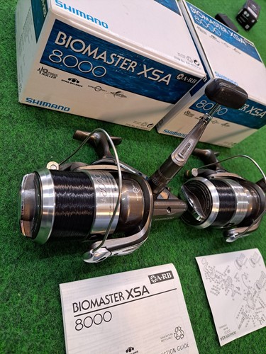 2 x rulli da pesca Shimano Biomaster XSA 8000 rulli per carpa con carpa pesca IMBALLO ORIGINALE - Foto 12 di 14