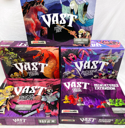 Vast The Crystal Caverns Board Game Huge Bundle Miniatures Haunted 2017 NM/NM+
